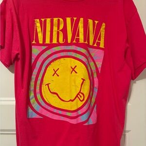 Nirvana bright pink Graphic T-Shirt